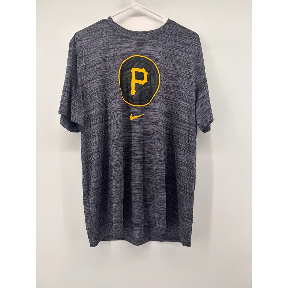 Nike Pittsburgh Pirates MLB Mens Space Dye Heather Grey Performance T-Shirt XL
